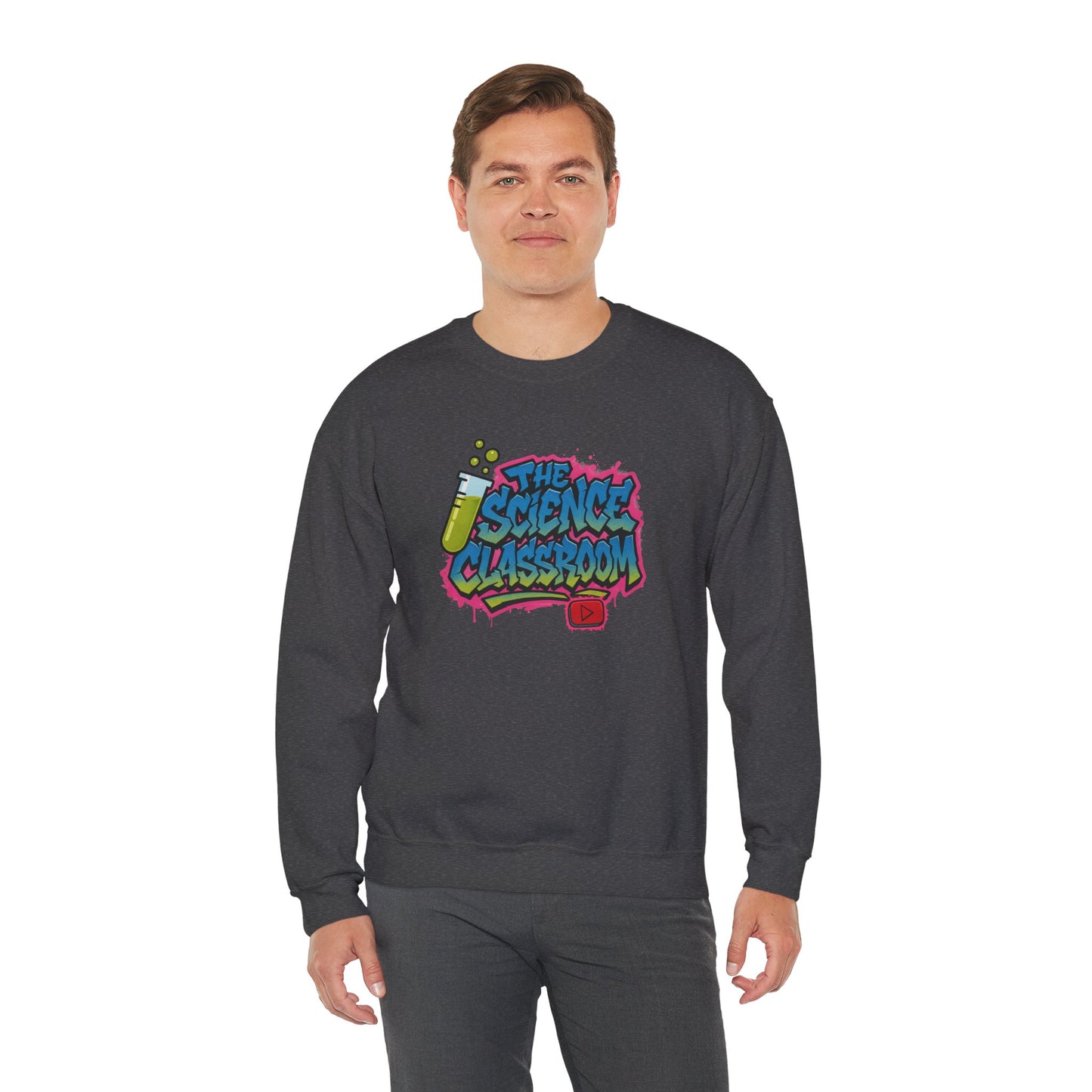 Graffiti Science Classroom ADULT Crewneck Sweatshirt