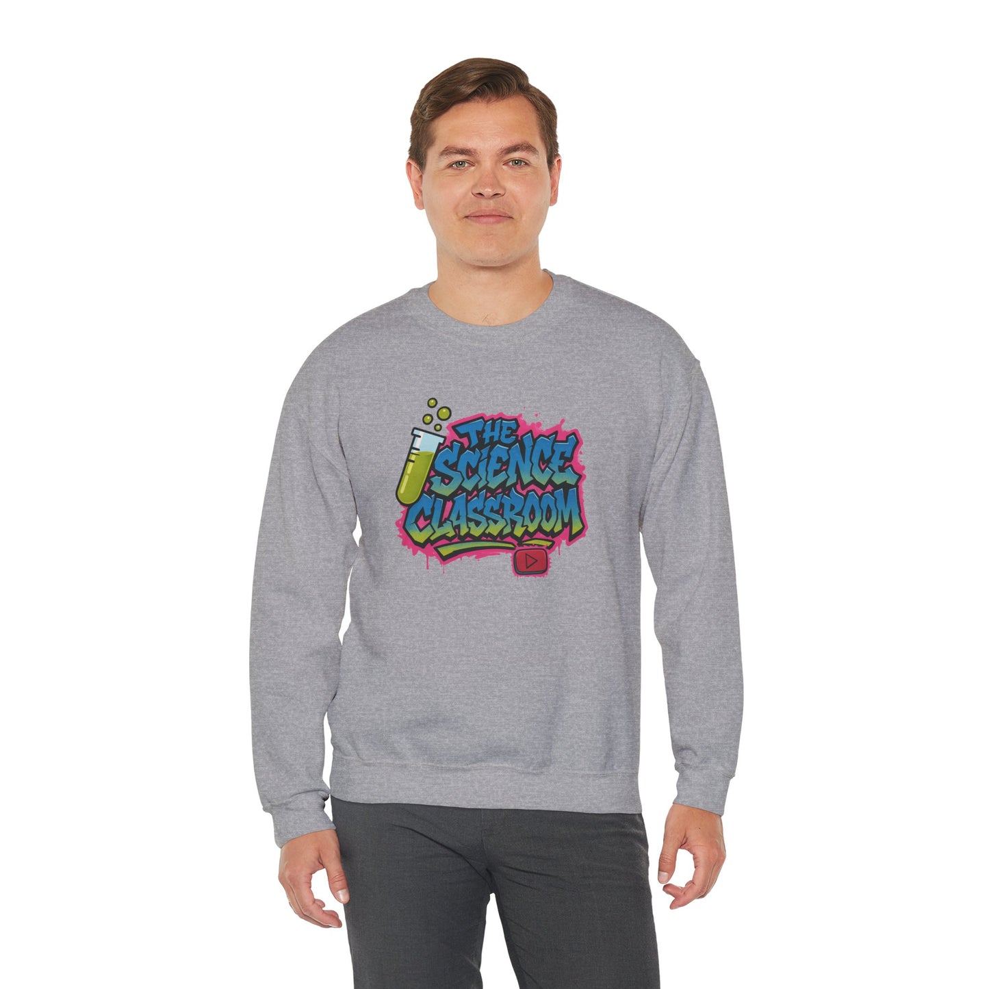 Graffiti Science Classroom ADULT Crewneck Sweatshirt