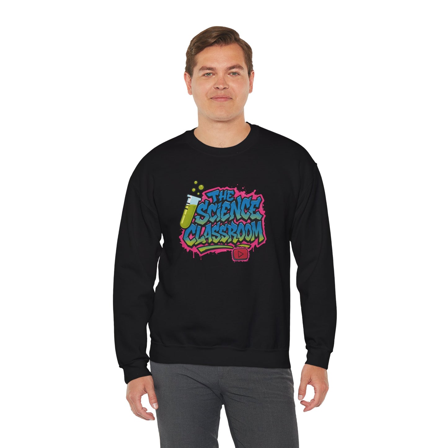 Graffiti Science Classroom ADULT Crewneck Sweatshirt