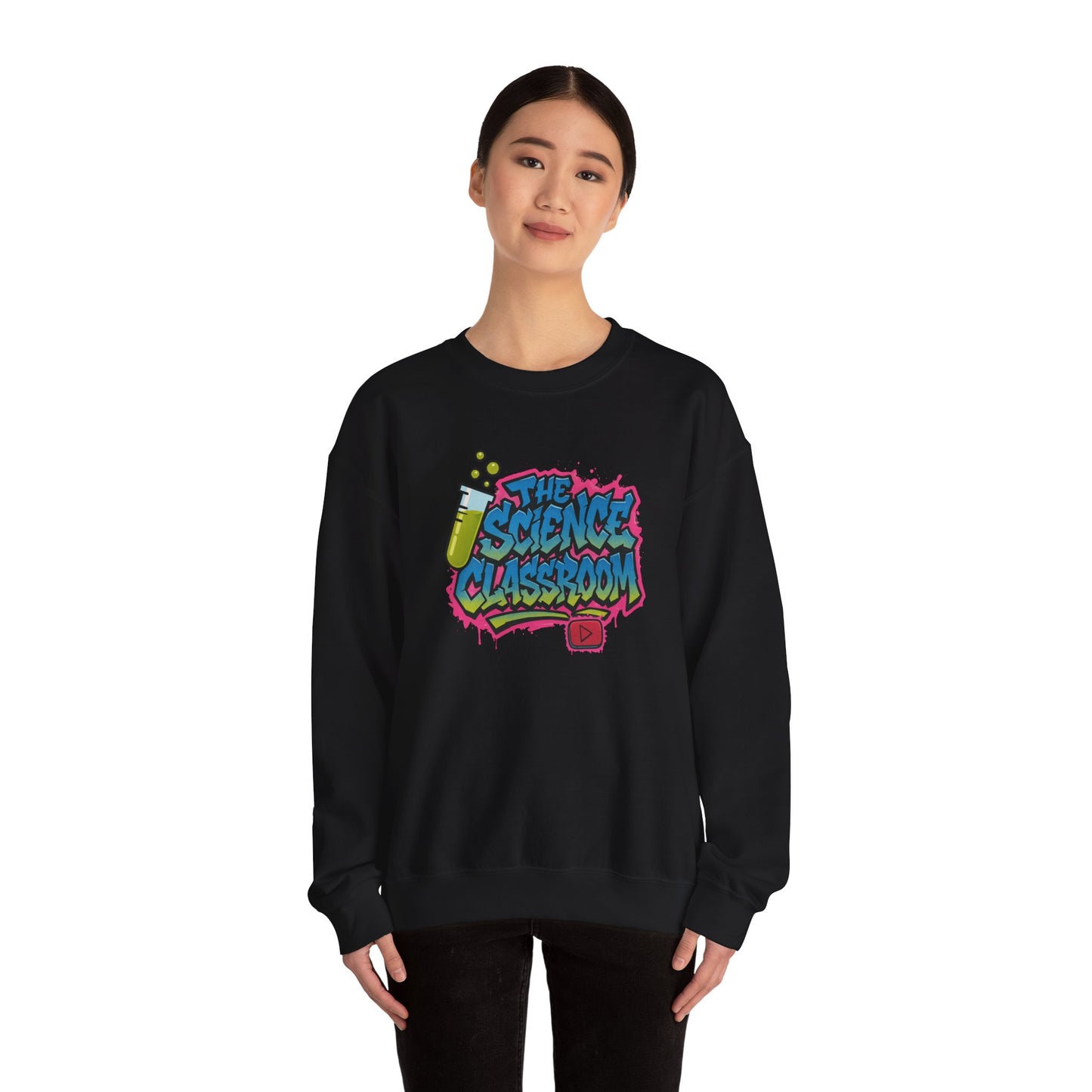 Graffiti Science Classroom ADULT Crewneck Sweatshirt