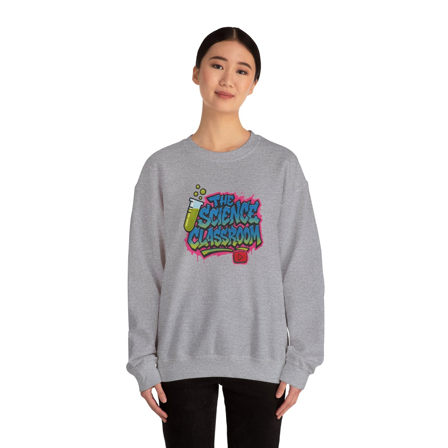 Graffiti Science Classroom ADULT Crewneck Sweatshirt