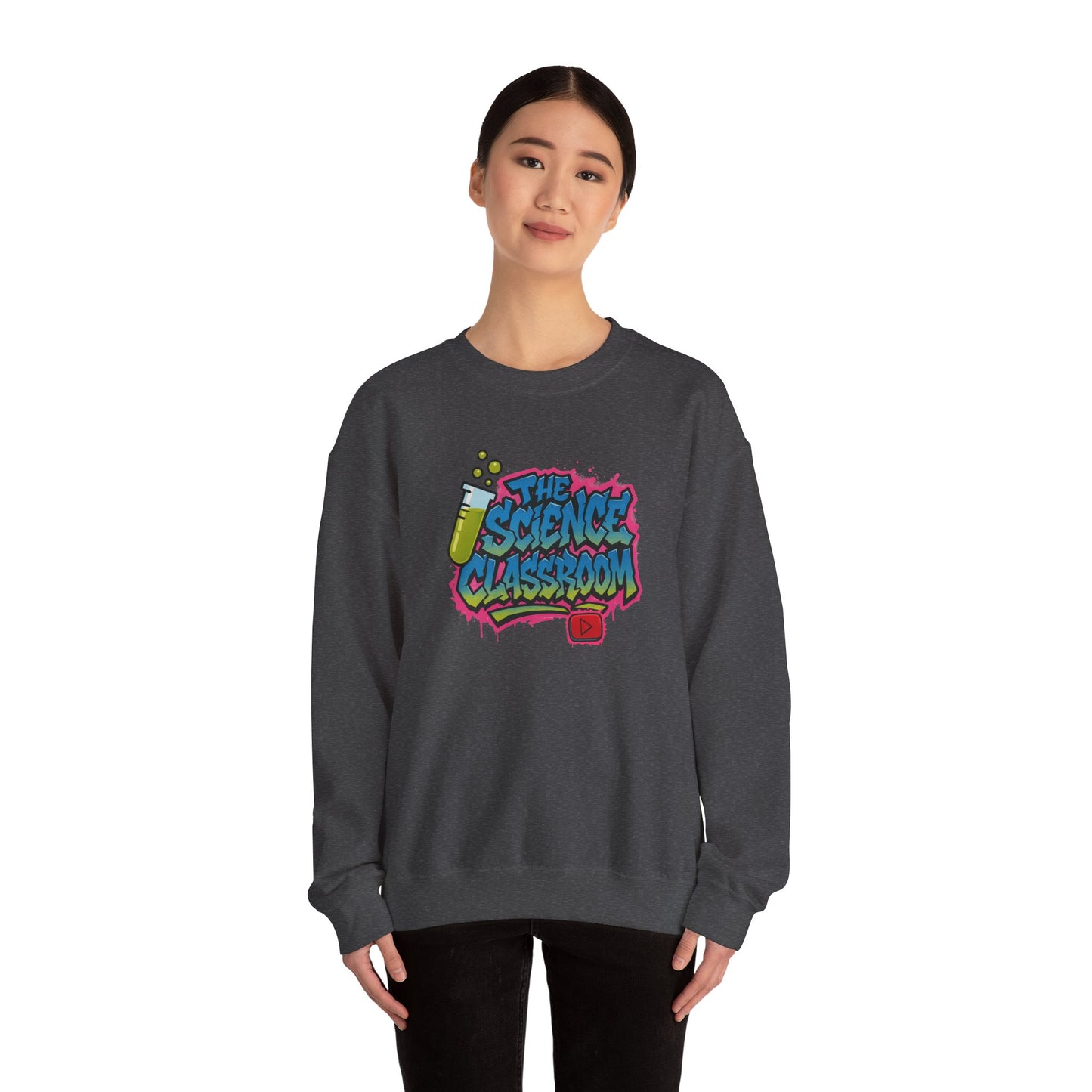 Graffiti Science Classroom ADULT Crewneck Sweatshirt