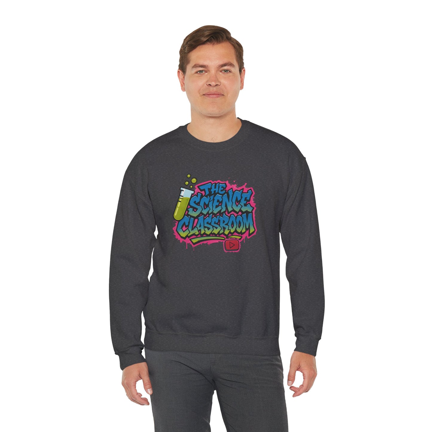 Graffiti Science Classroom ADULT Crewneck Sweatshirt